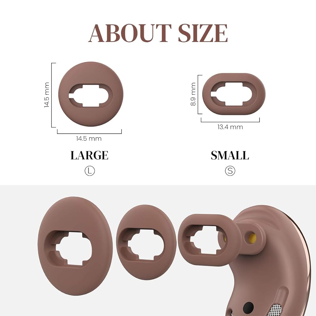 ZORBES® 6 Pairs Ear Tip Silicone Cover for Galaxy Buds Live Protective Silicone Eartips for Earbuds Non-Slip Sound Leakproof Earbuds Cover Accessories (Small & Large) ZORBES® 6 Pairs Ear Tip Silicone Cover for Galaxy Buds Live Protective Silicone Eartips for Earbuds Non-Slip Sound Leakproof Earbuds Cover Accessories (Small & Large)